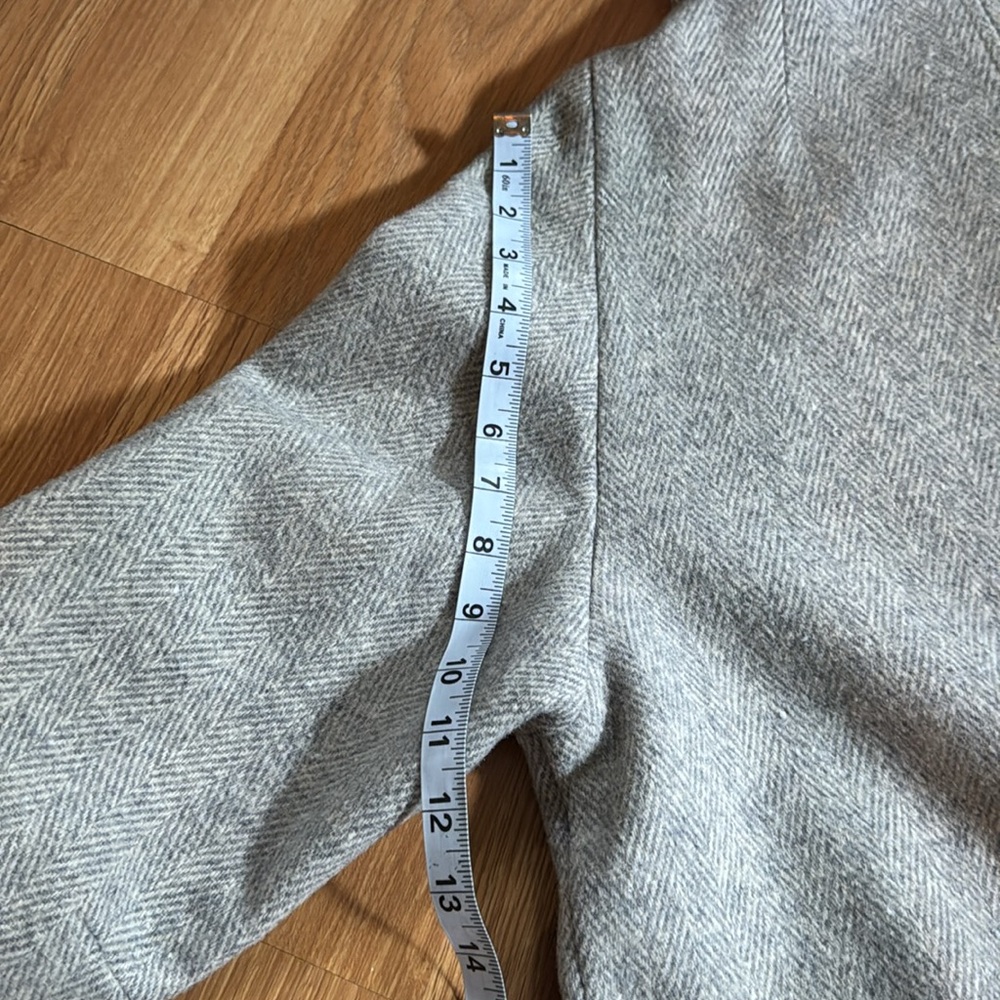 1960’s ILGWU Wool Italian Car Coat by Arlette Double Breasted Herringbone tweed - Picture 10 of 16